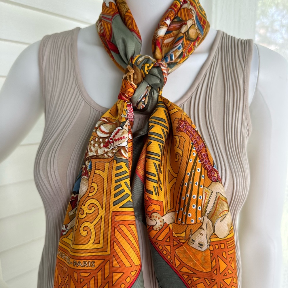 Hermes Les Ballets Russes silk scarf shawl wrap vintage by Annie Faivre 90 cm - Picture 4 of 17